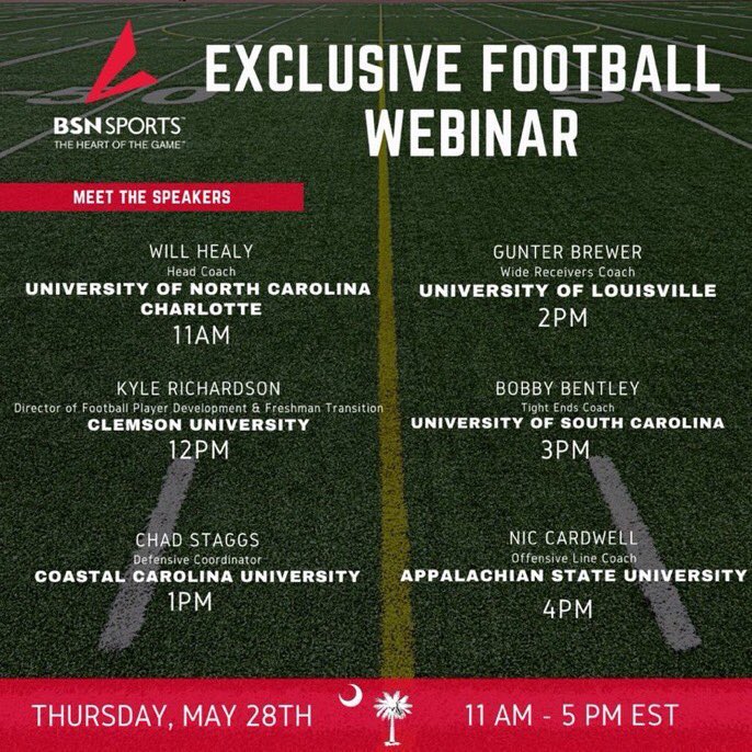 KevinMoore_BSN (@kevinmoore_bsn) on Twitter photo Football coaches can sign up here bsnsports.com/clinics for this full day of free coaching webinars. Times listed in image are EST. <a href="/MDFootball/">Mater Dei Football</a> <a href="/chaparralpumafb/">Chaparral Puma Football</a> <a href="/apufootball/">Azusa Pacific Football</a> <a href="/vmhsfootball/">Vista Murrieta Football</a> <a href="/tvhsbearsfb/">Temecula Valley Football</a> <a href="/Patriots_FB/">Heritage HS Football</a> Football coaches can sign up here bsnsports.com/clinics for this full day of free coaching webinars. Times listed in image are EST. <a href="/MDFootball/">Mater Dei Football</a> <a href="/chaparralpumafb/">Chaparral Puma Football</a> <a href="/apufootball/">Azusa Pacific Football</a> <a href="/vmhsfootball/">Vista Murrieta Football</a> <a href="/tvhsbearsfb/">Temecula Valley Football</a> <a href="/Patriots_FB/">Heritage HS Football</a>