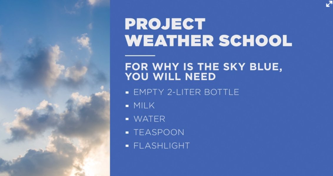 KayleeWendt's tweet photo. Here's what you will need for tomorrow's experiment! #WXOnthe1s #ProjectWeatherSchool https://t.co/t7uWMzW181