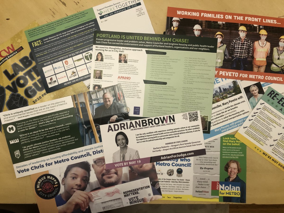 We get a buttload of election mail. A lot goes straight to recycling, but IMO it is actually useful here. I took an hour to vote this short ballot, while eating dinner, reviewing the mailers and the voters' pamphlet. In NYC, I felt guilty going over 5 minutes in the voting booth.
