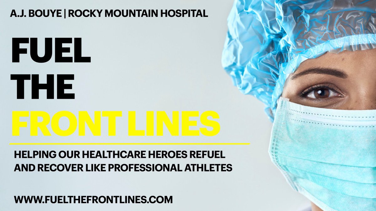 AJBOUYE21's tweet photo. Our healthcare heroes deserve to fuel and recover like the pros. I’m teaming up with @BMarshh and #FueltheFrontLines to provide the selfless nurses and doctors fighting on our frontlines with wellness supplies and nourishment. Join us today at https://t.co/FAmcThhdlO https://t.co/d223C5uHYr
