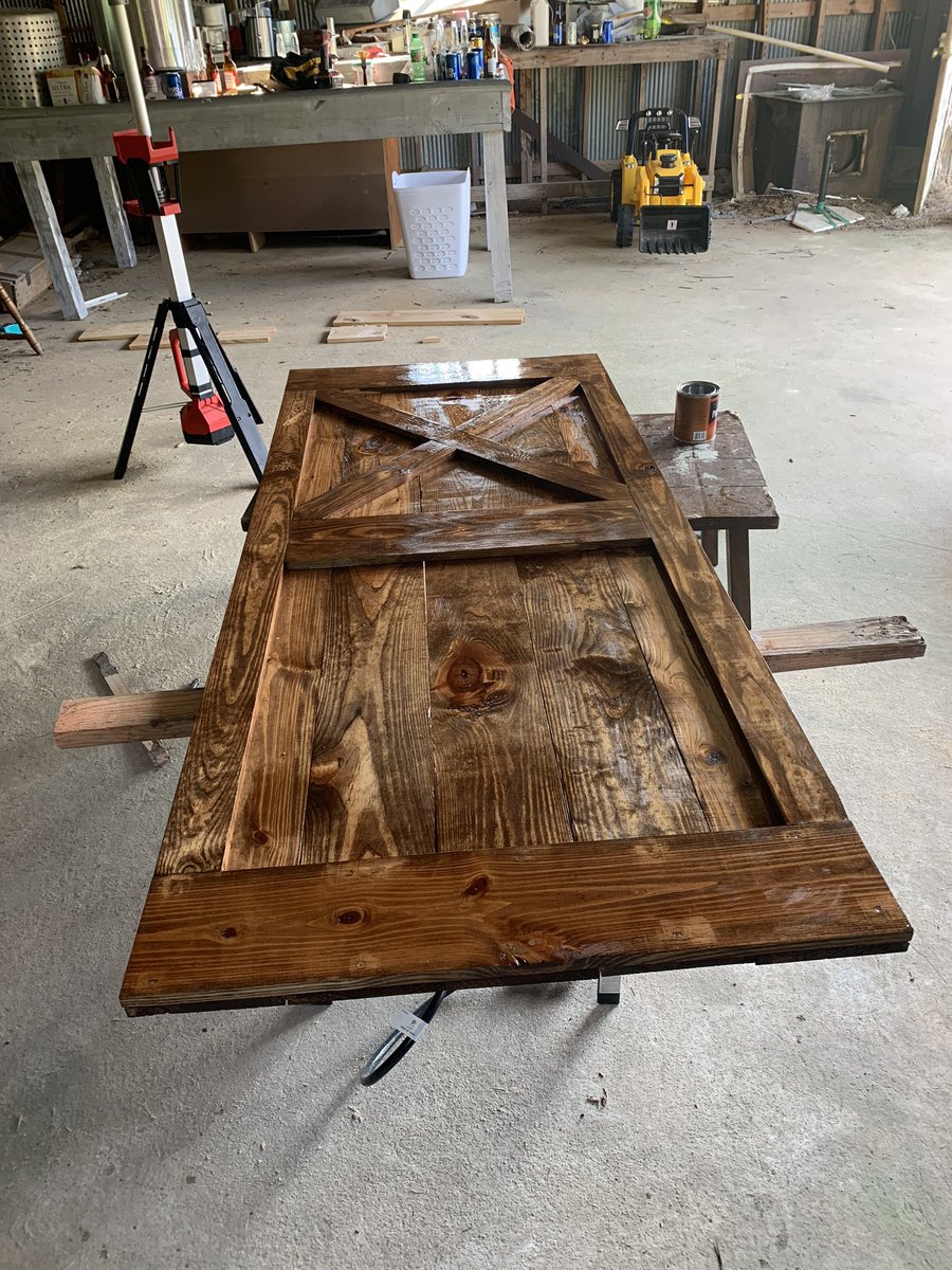 Michael_wez's tweet photo. Finish product on the quarantine barn doors https://t.co/aP6AnSmR2P