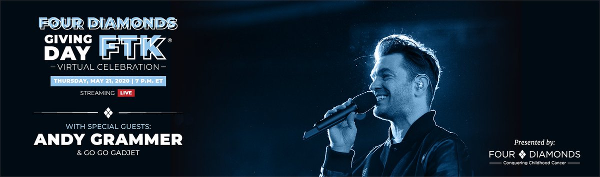 fourdiamonds's tweet photo. To celebrate all you do For The Kids and encourage you to 𝙆𝙚𝙚𝙥 𝙔𝙤𝙪𝙧 𝙃𝙚𝙖𝙙 𝙐𝙥—we are thrilled to announce that Giving Day FTK® will include a special online celebration featuring @andygrammer and @GoGoGadjetBand!!! 🤩

➡️  https://t.co/Ade7AON6eZ
#DanceWithUsFTK https://t.co/hOFo4EBTFR