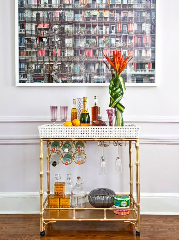 Drinks will be had. What bar cart is yours?1. Golden Bamboo2. Glam Glass3. Rolling Round3. Acrylic Corner