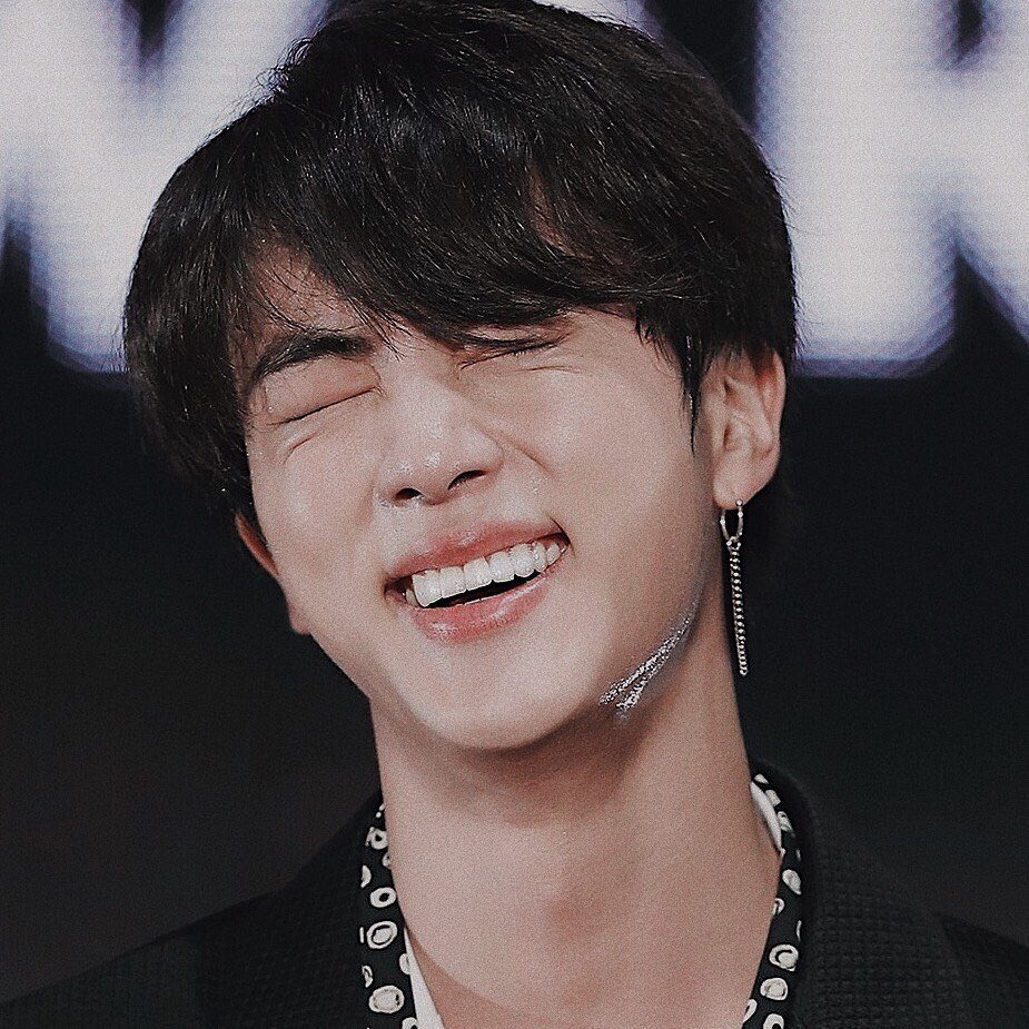 a thread of kim seokjin smiling but his smile gets bigger as you keep scrolling 