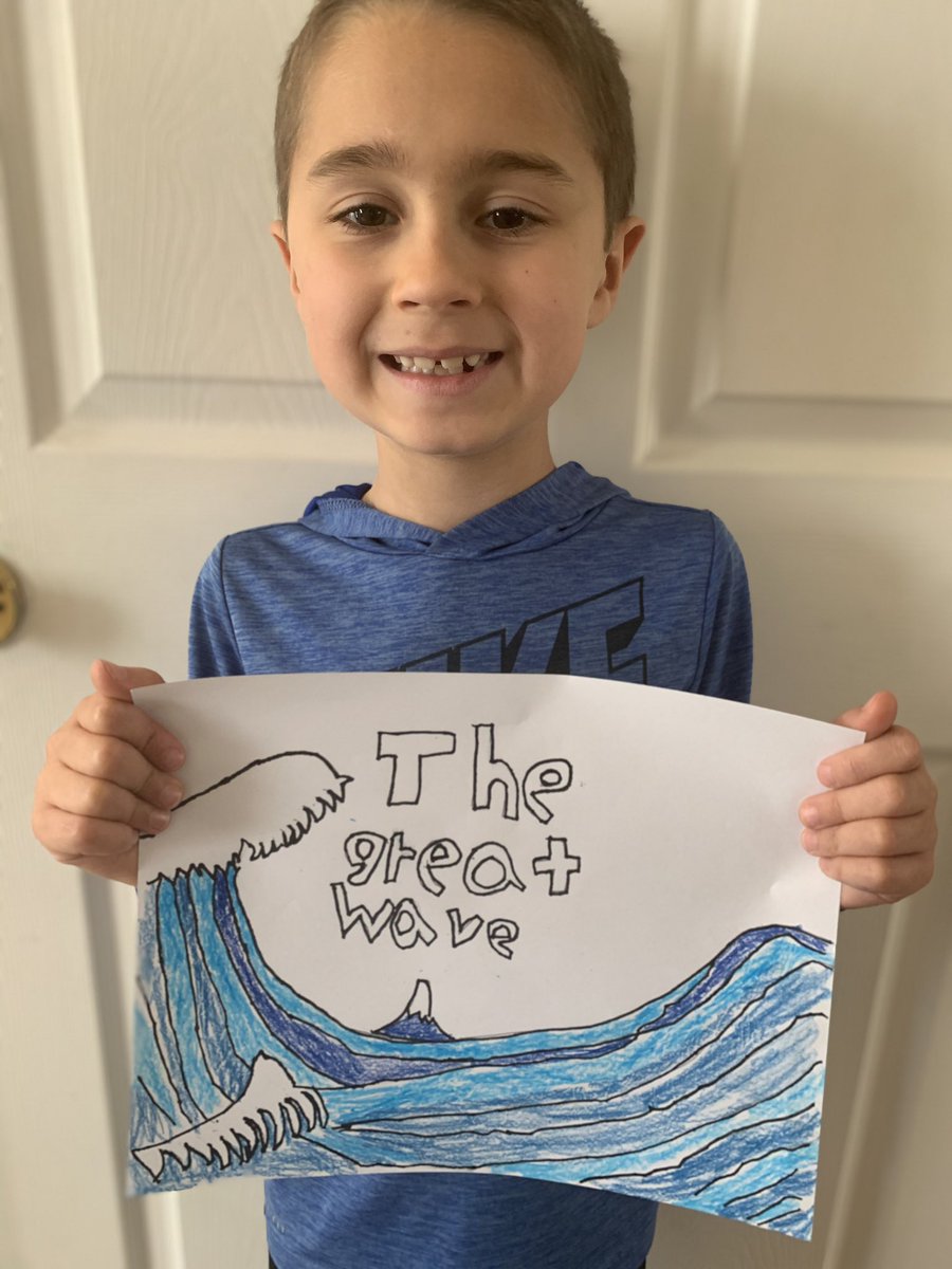 Art fun today 🎨 Matthew loves a good how-to-draw tutorial! 🌊 <a href="/mrspalm_art/">Mrs. Palmisano🌴🎨</a>