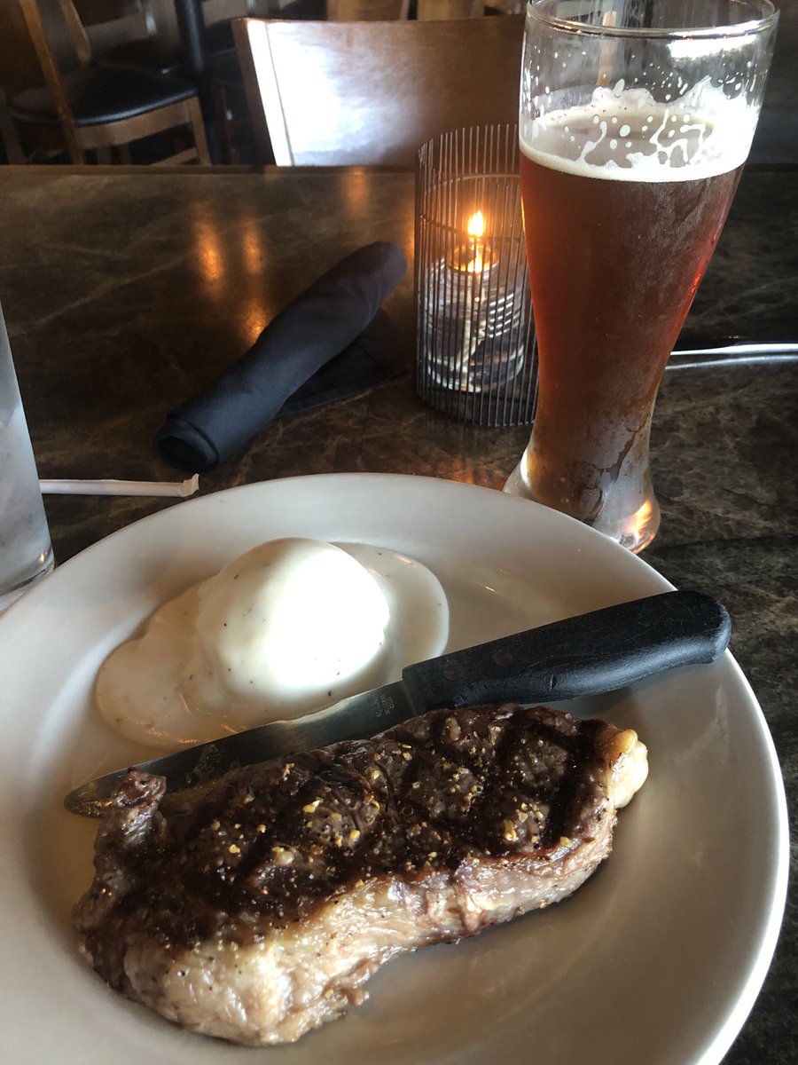 Can’t beat #ribeye from ⁦@hutchAirportSH⁩ &amp; amber from ⁦<a href="/SaltCityBeer/">Salt City Brewing Co</a>⁩. #ShopLocal in region ⁦<a href="/hutchchamber/">Hutchinson Chamber</a>⁩