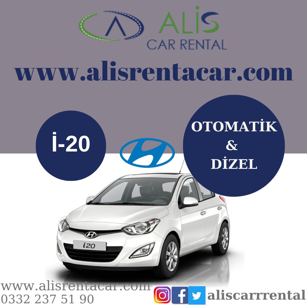 Otomatik vites Hyundai İ-20

Kolay, hızlı, ekonomik araç kiralama servisi

Havalimanı, Tren Garı, Otogar Ekonomik Orta ve Lüks araçlarımız ile sizlere güvenilir Konya içi ve Dışı Araç Kiralama hizmeti veriyoruz..

🌍 alisrentacar.com
📩alisotokiralama@hotmail.com