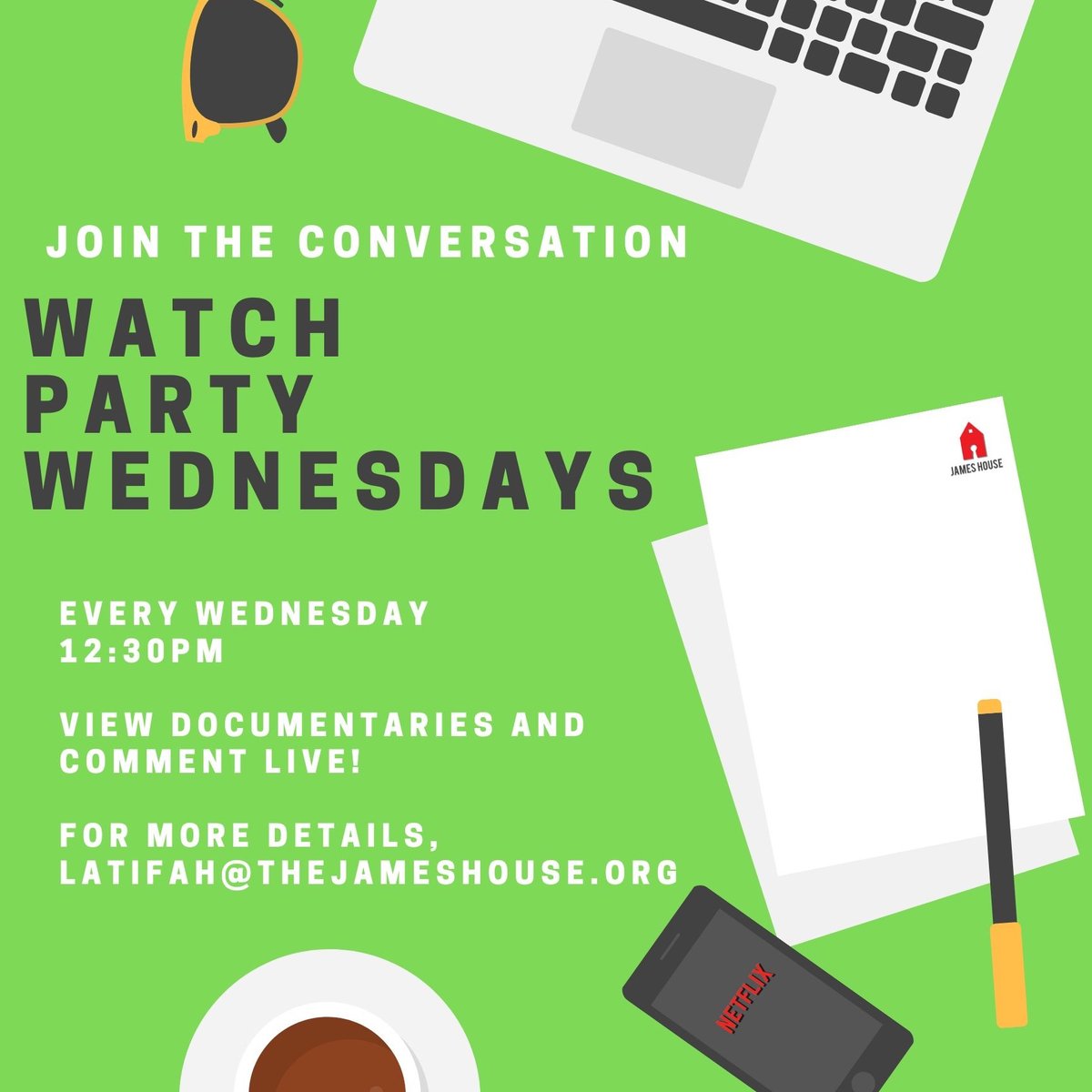 TheJamesHouse's tweet photo. Are you joining us for tomorrow’s watch party? Let us know! Email latifah@thejameshouse.org. All are welcome. 
#PrinceGeorgeVa #HopewellVa #ColonialHeights #Dinwiddie #SurryVa #SussexVa #CFDVa #PetersburgVa #Rural #RuralCommunities #WeCanHelp https://t.co/q8v1T7MudO