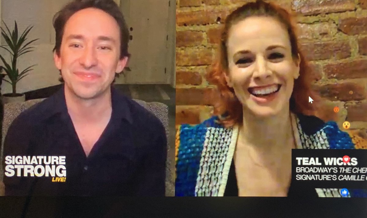 sigtheatre's tweet photo. Now on #SigStrongLive - the talented @TealWicks from #SigCamille. Join us https://t.co/hyFDhE00Kg https://t.co/18F9esG7TM