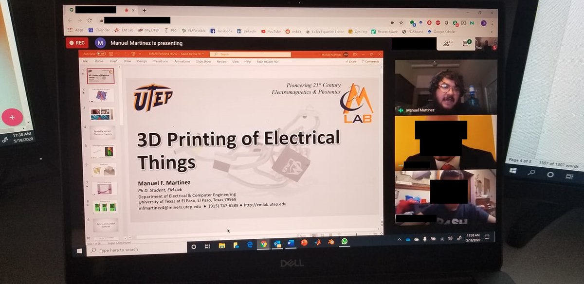 manuelFerMa's tweet image. What an eventful day! I got the pleasure to showcase our research for an pre-engineering middle school 8th grade class. It was fun to engage with students and answer all of their questions regarding EMF and engineering. #AcademicTwitter #phdlife #emlab #utep #photonics #3dp