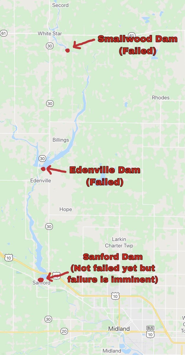 Reports suggest that the Smallwood dam has also collapsed. Further evacuations are underway after it was said that the Stanford dam was close to collapsing. ( @myrtlebeach_wx)