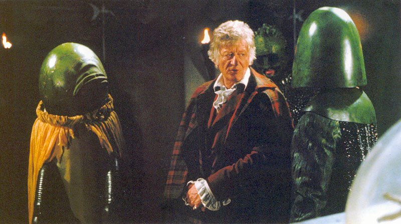  #DoctorWho s9 blu ray cover guess is probably the Curse of Peladon jacket and check cape. S10 had the green jacket and s11 had 4 other options. I hope its not the Death to the Daleks one chosen. I'll go for the Invasion of the Dinosaurs look