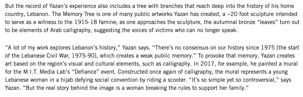 “How do you make art more pervasive, more democratic?”"'It’s so simple yet so controversial,' says Yazan. 'But the real story behind the image is a woman breaking the rules to support her family.'”