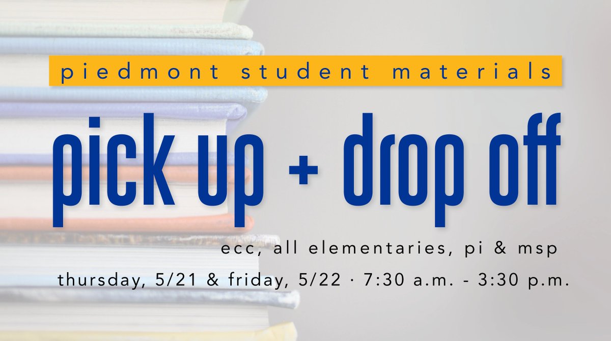 PiedmontSchools's tweet photo. Materials Exchange ROUND ✌️

Details: https://t.co/ZhDarmVOsf https://t.co/vN5PwUvPV3
