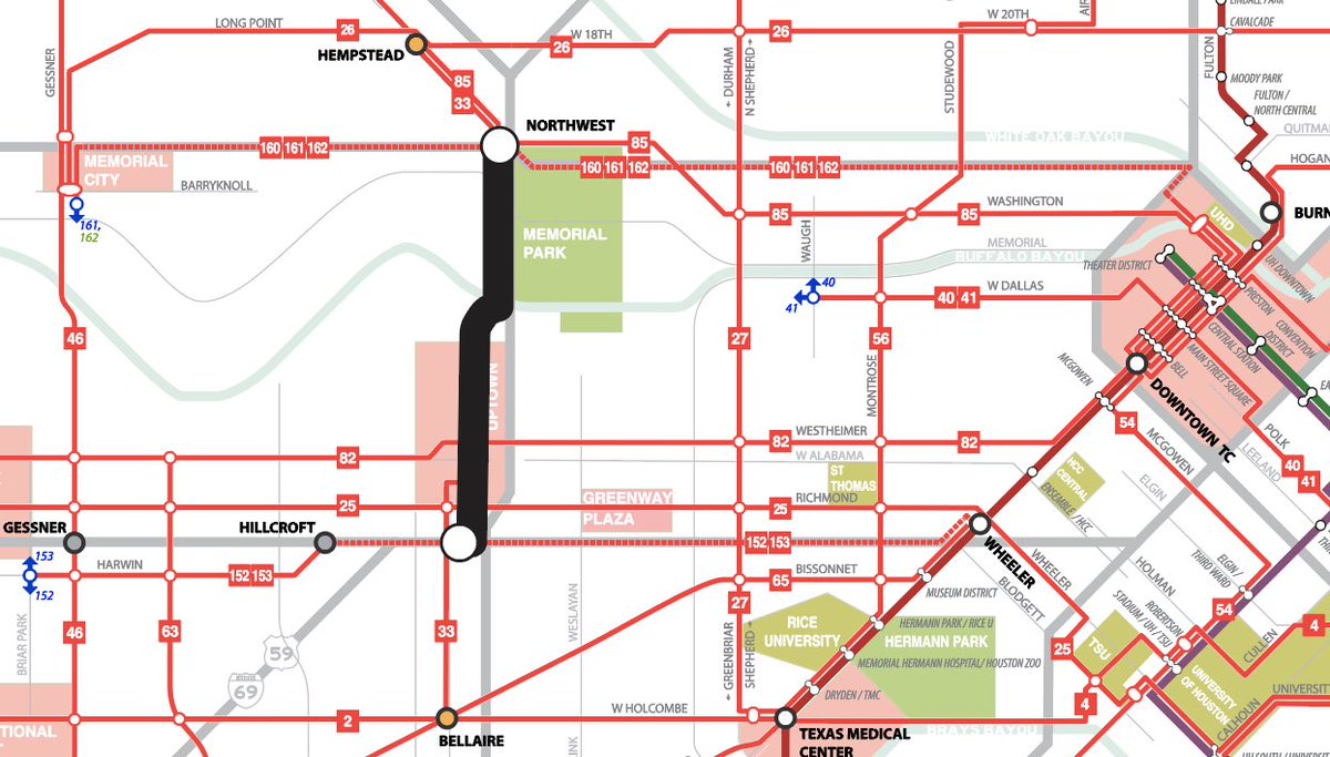 This project is a north-south link in the frequent bus grid, connecting 16 local bus routes to the jobs, shopping, and restaurants in Uptown.