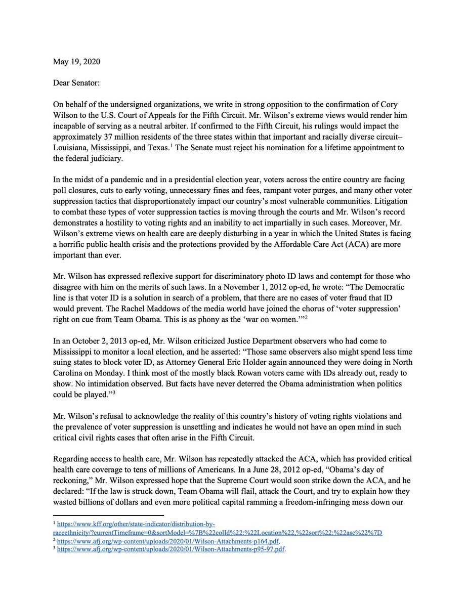 Screenshot of page 1 of the letter. The full text of the letter is available at the link in the original tweet.