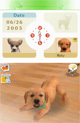 nintendogs!!!! maybe my favorite game, I had nintendo versions of my own two dogs on here  got it as a 6th birthday present. i would give ANYTHING to play it again