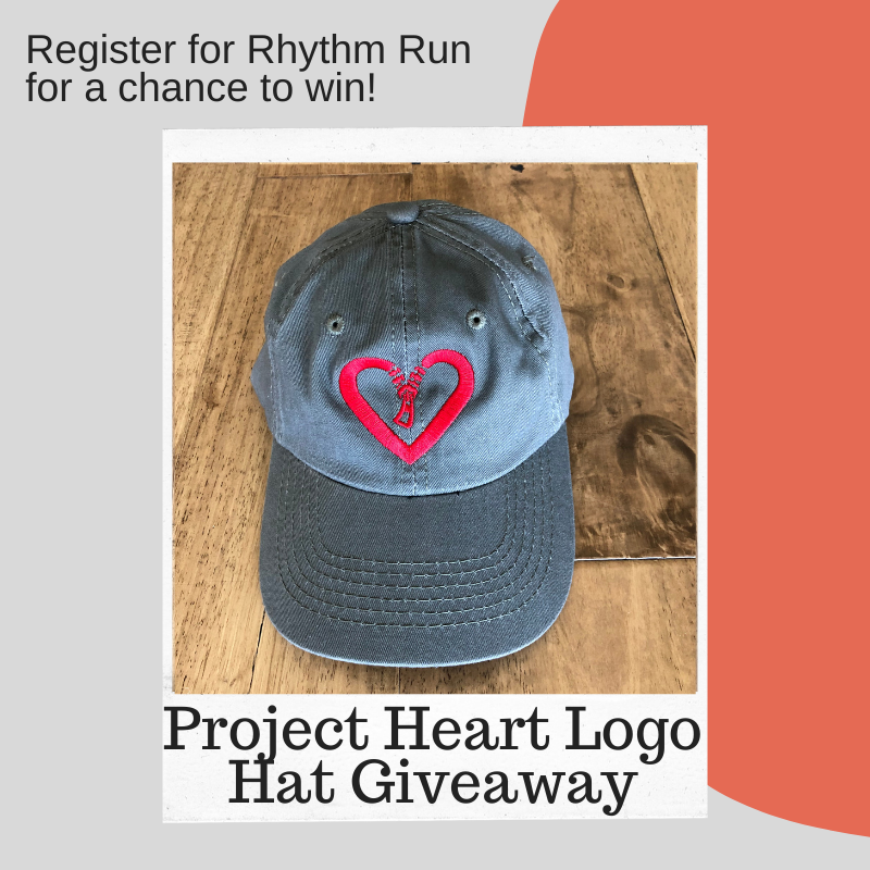 PROJHEART's tweet photo. Have you signed up for Rhythm Run 2020 yet? If you sign up today you will have the chance to win a Project Heart logo hat. Don't miss out on the opportunity! ➡️ https://t.co/HJdkx11Job https://t.co/UZhP8OYyWn
