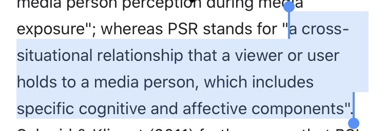 parasocial relationships describes how we seemingly form relationships with television characters bc our brain views them as real people