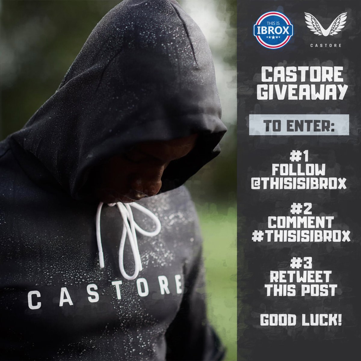 thisisibrox's tweet image. ➡️ CASTORE GIVEAWAY

The guys at Castore have been kind enough to donate a hoody for us to giveaway.

This giveaway will be across all our platforms. 

To enter:
☑️ Follow @ThisIsIbrox
☑️ Comment #ThisIsIbrox 
☑️ Retweet this post

Winner to be announced on next weeks podcast! 👍🏻