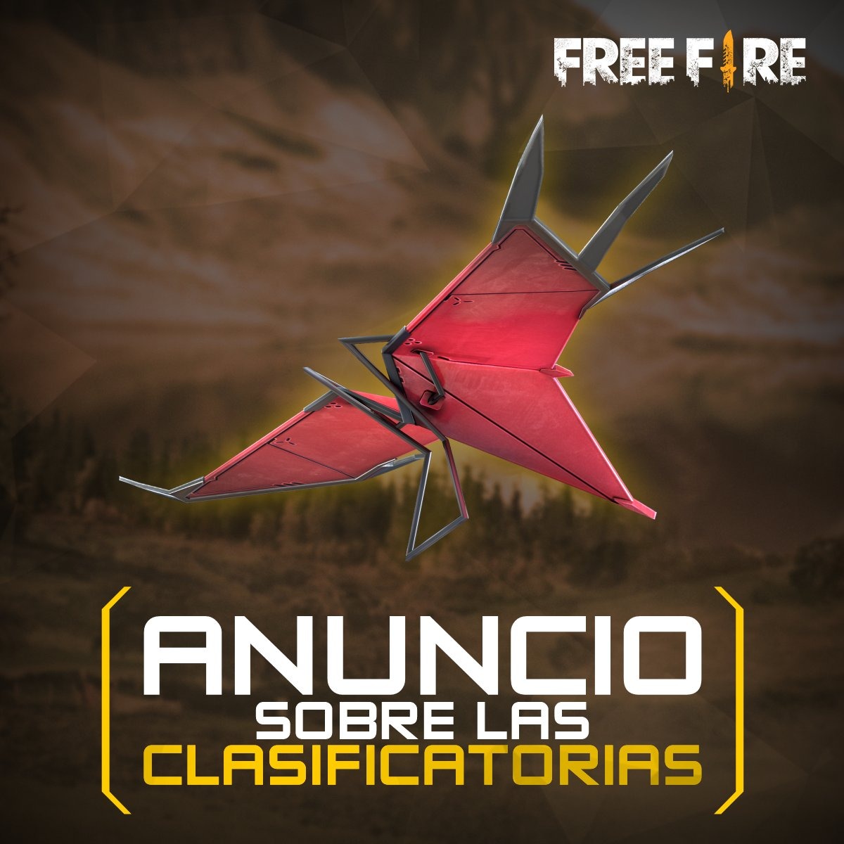 battleground_X's tweet photo. [#FreeFire] 
El planeador, siendo uno de los objetos mas queridos en las clasificatorias, será retirado del competitivo a partir del 20 de mayo. El juego también comenta que lo traerán de vuelvo próximamente. https://t.co/ULMf9Gcv3f