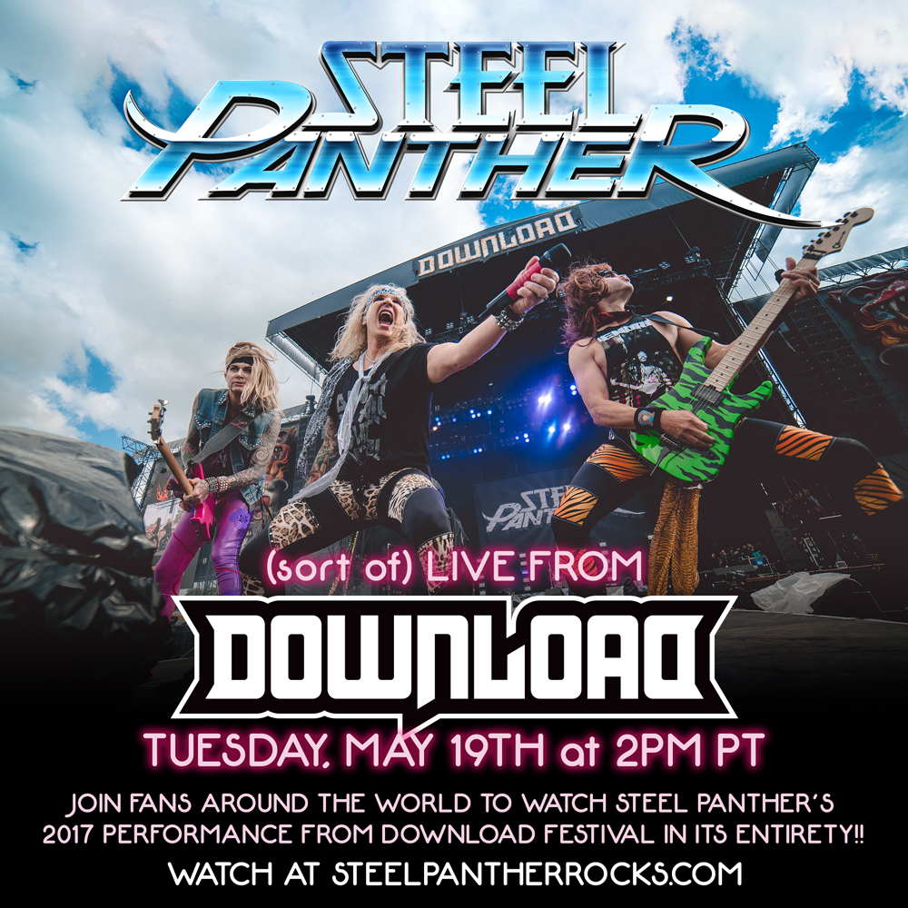 Steel_Panther's tweet photo. 30 minutes away!!!  Grab a drink, come hang out and let's social distance the fuck outta this party!! Show starts at 2PM PT!

TUNE IN HERE: https://t.co/o5GyQ4swaG https://t.co/hm0nnoQasT
