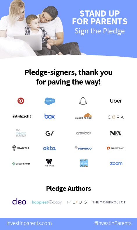 The_Mom_Project's tweet photo. The time is now to #InvestinParents. Are you with us? 

Special shout out to early adopters of this important pledge! 
@Initialized @Pinterest @Uber @Box @Cloudflare @CoraWomen 
@TheDetoxMarket @salesforce @okta @NianticLabs @Snapchat and many more!

https://t.co/1opkYJnOb6 https://t.co/PZHtqXF9f5