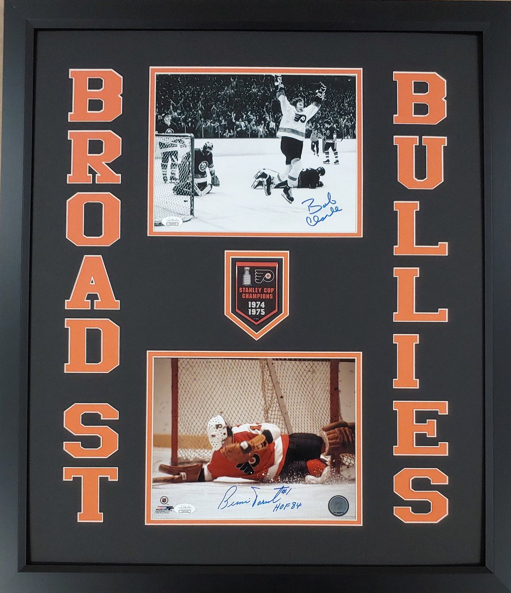 MFCAuthentics's tweet photo. For all @NHLFlyers fans out there - this one is for YOU! 🏒

On this day 46 years ago, the Philadelphia Flyers won their first Stanley Cup! 

#flyers #SmallBusiness #StanleyCup
#broadstreetbullies #justframedatmfc https://t.co/2MRYt0mafv