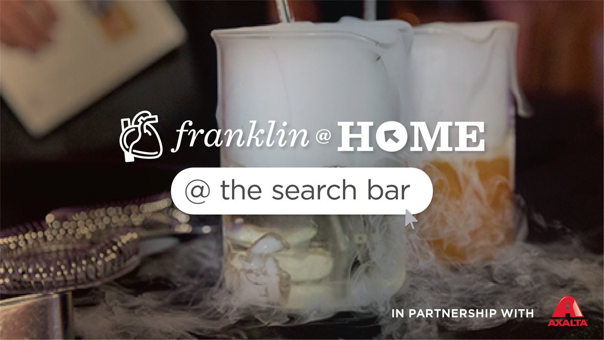 TheFranklin's tweet photo. The Search Bar is back TONIGHT at 5:30pm! Adam will be joined by Dr. Neil Murphy &amp; Nancy Lockhart of @Axalta. The featured drink is inspired &amp; named after Axalta’s 2020 Global Automotive Color of the Year, Sea Glass. Care to make the drink with us? BYOC! https://t.co/IatLWMpeWf https://t.co/wpFtcaXtzu