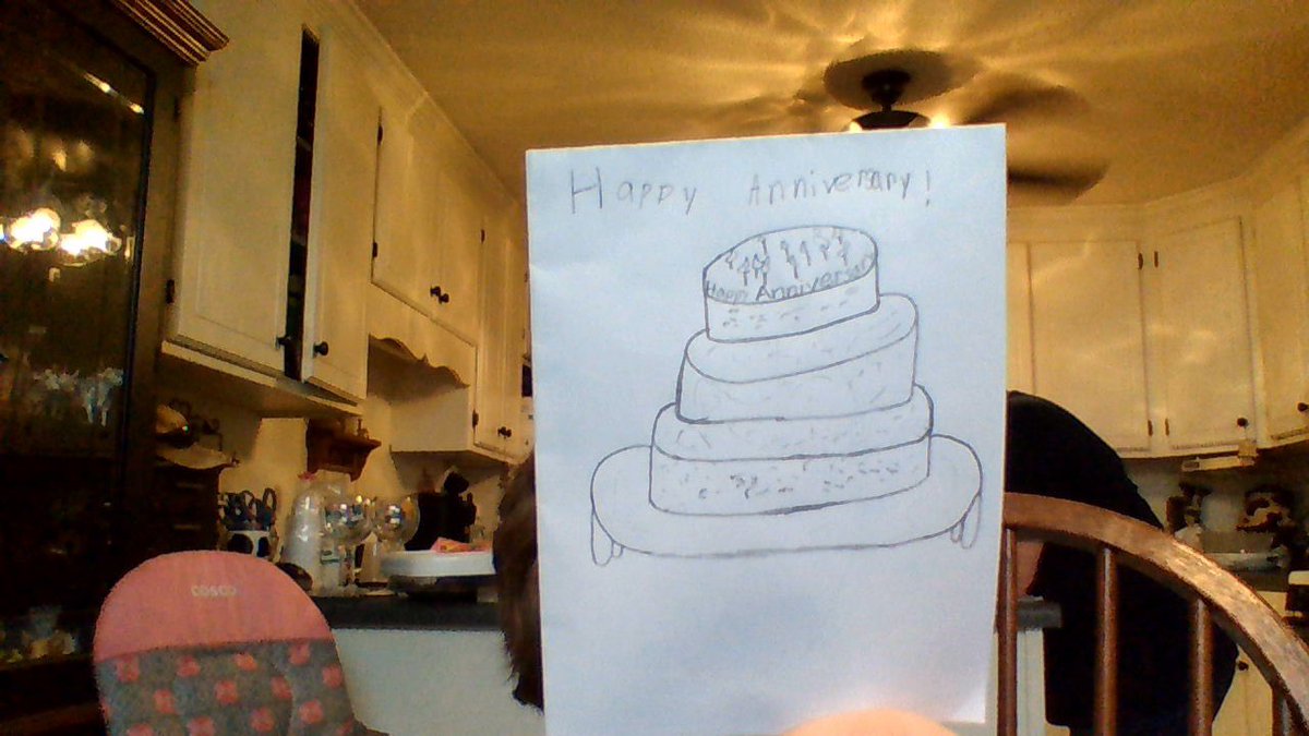 WME_4th_5th's tweet photo. Buckley wrote a birthday card to his Pa and an anniversary card to his parents #DoGoodFromHome
#WilsonsMillsES
#MustangPride https://t.co/Sy9JHx6Dfr