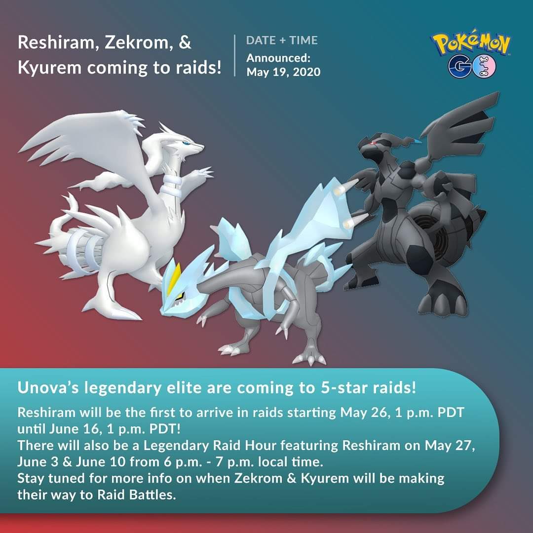 Reshiram, Zekrom, and Kyurem Are Coming to Pokemon GO - OpenCritic