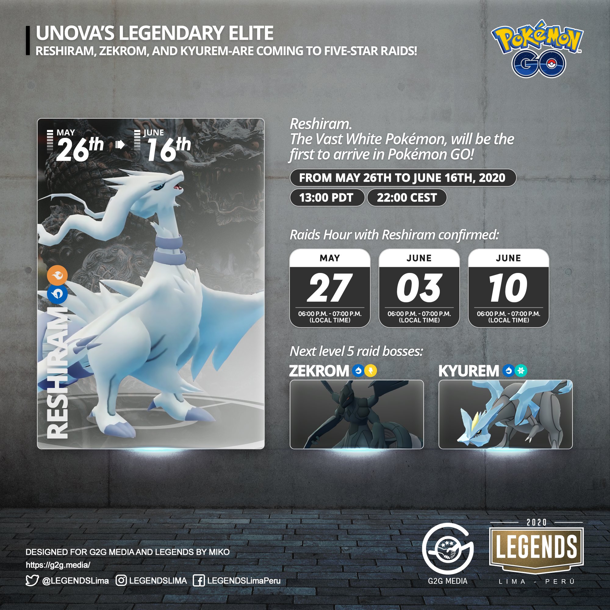 Pokemon Go': Reshiram, Zekrom and Kyurem coming to five-star raids