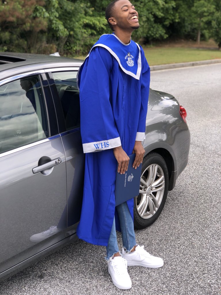 My baby brother @nemo_atl graduated high school today 🥺💙. From Westlake to Georgia State! #ClassOf2020 IG: @1bigneno