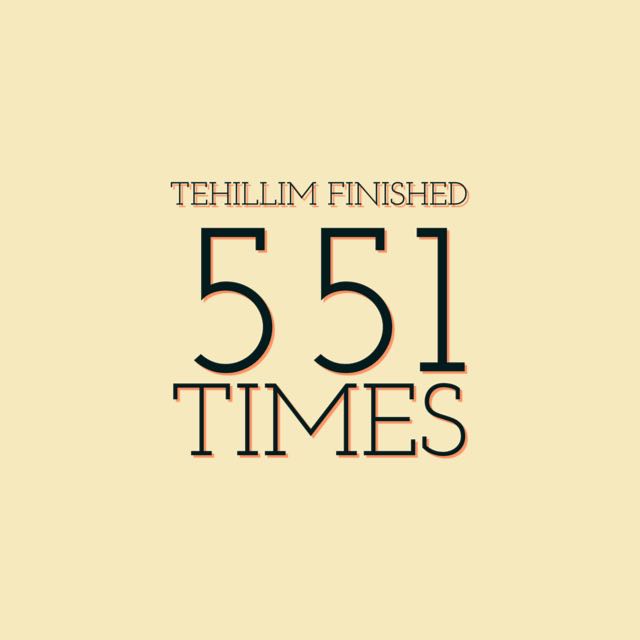I am proud to be part of a huge whatsapp group that was davening for the Munkacher Rav's son Reb Fishel as well as all cholim of klal yisroel during this pandemic. Together we completed Tehilim 551 times. 

Today we rejoice in hearing that he has returned home. הודו לשם