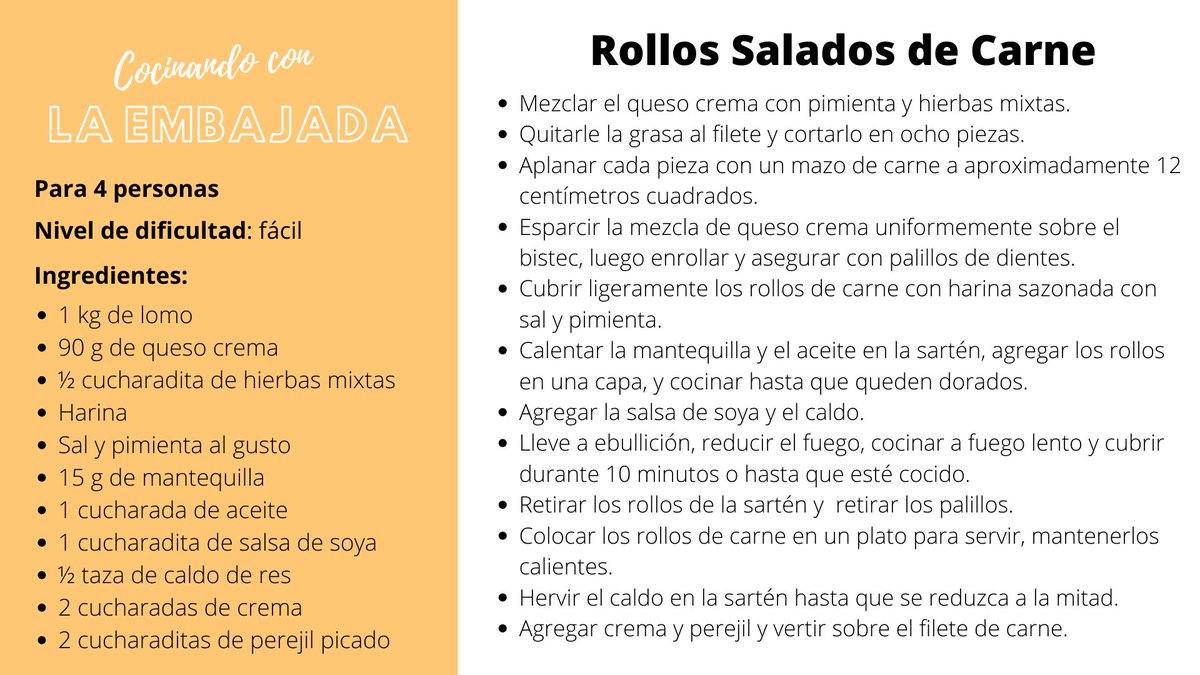 AusEmbMex's tweet photo. Esta semana, la consejera de agricultura hizo rollos salados de carne y ¡nos hubiera gustado probarlos! 😋🥩¿Qué van a cocinar esta semana? #CocinandoConLaEmbajada #AussieMeat 🇦🇺 https://t.co/SxK4NU13qg