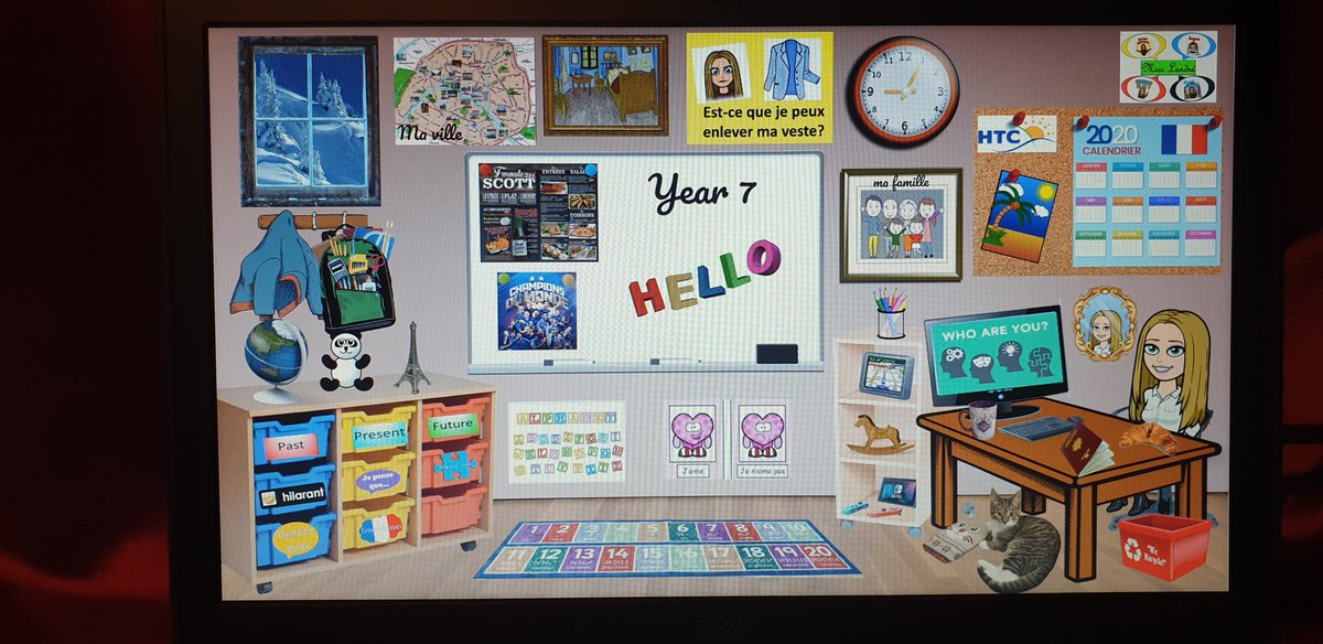 UkAndreal's tweet photo. Finally completing my revision classroom for Year 7, a google slide where each item has a hyperlink to a French resource 🤩
A massive thank you to the Facebook group Bitmoji Craze for Educators !! #mfltwitterati #frenchteacher #remoteteaching https://t.co/c3jHkReJ81
