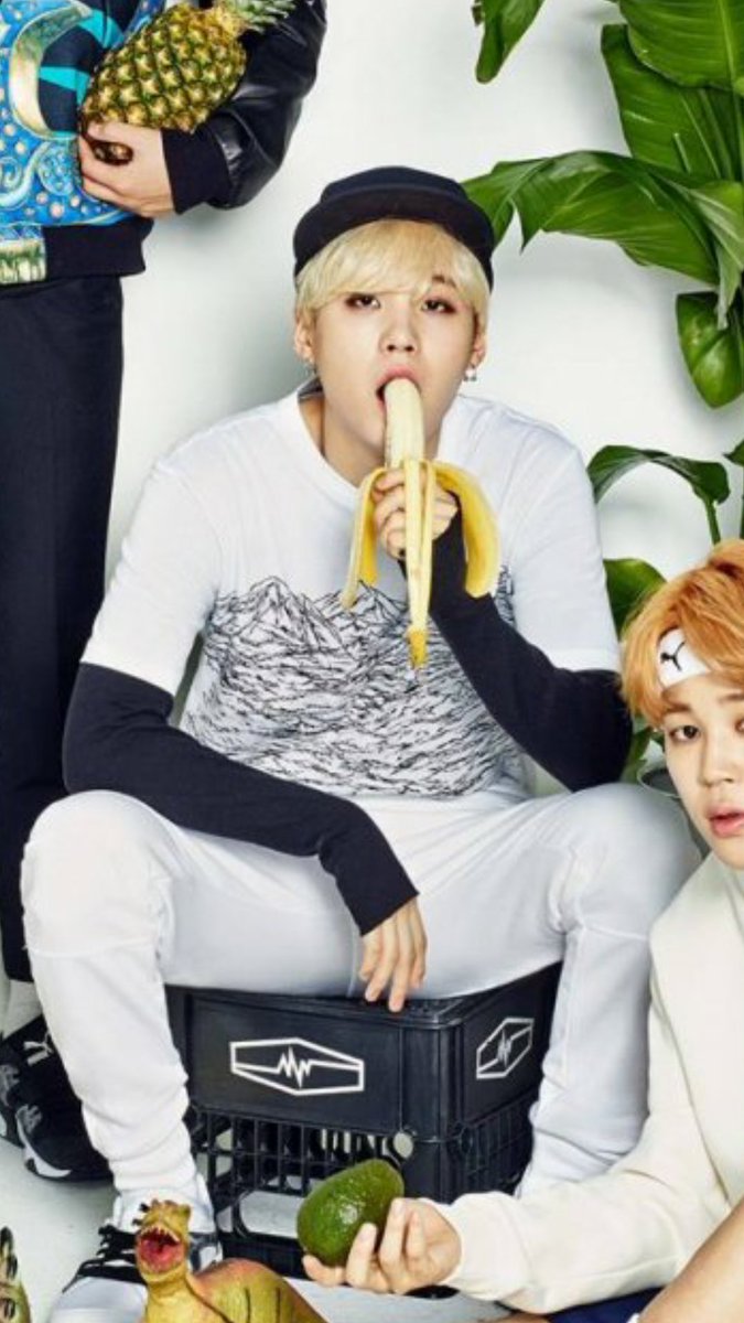 eating banana for a photoshoot
