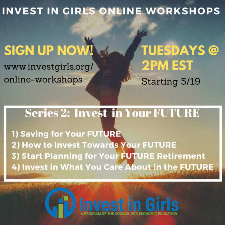 cubegrl's tweet image. Invest in Girls Online Workshops from the @CouncilEconEd for 10th, 11th &amp;amp; 12th Graders - Tuesdays in May/June at 2PM EST. #FinLit #PFin #FinancialLiteracy #FinLitFitness #EconEd @UWGEconEd 

investgirls.org/online-worksho…