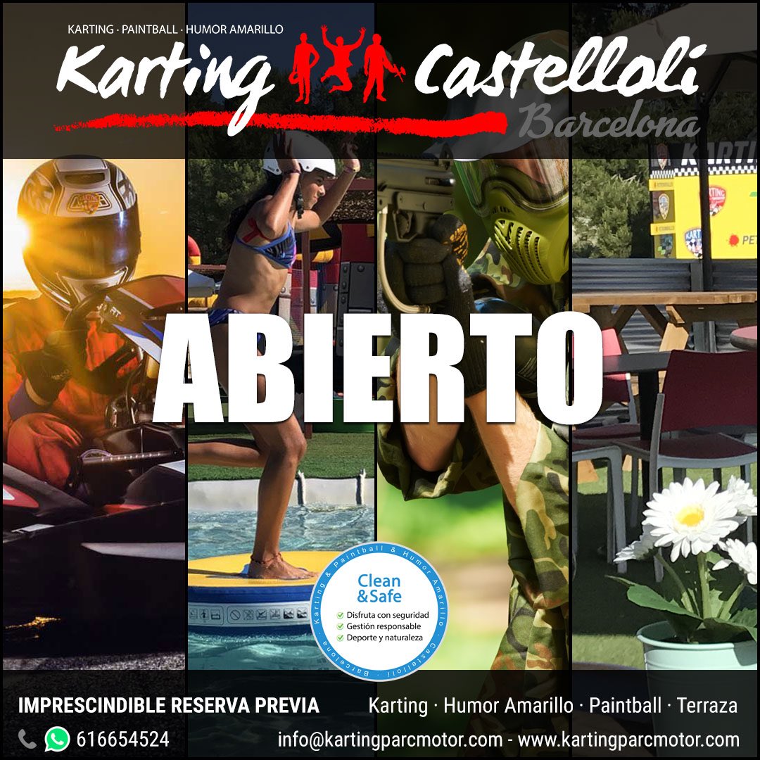 Llegó el Gran Día. Abrimos el Karting.
Lo hacemos con las máximas medidas de seguridad e higiene!
Desinfección con Ozono / UV /Desinfectante
Imprescindible Reservar en el 616654524 (opción de whatsapp)

#kartingcastelloli #karting #volvemosmejores