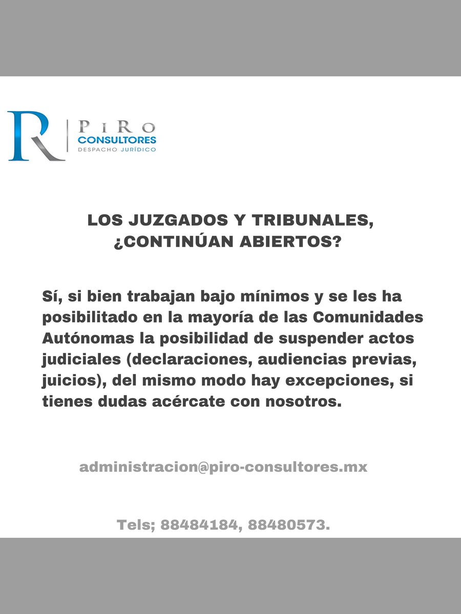 ConsultoresPiro's tweet photo. #PIROresponde
Si tienes dudas sobre cómo proteger tus intereses en medio de está contingencia, contáctanos.
#nosotrosteayudamos
#PIROConsultores https://t.co/cPsGsUCQvC