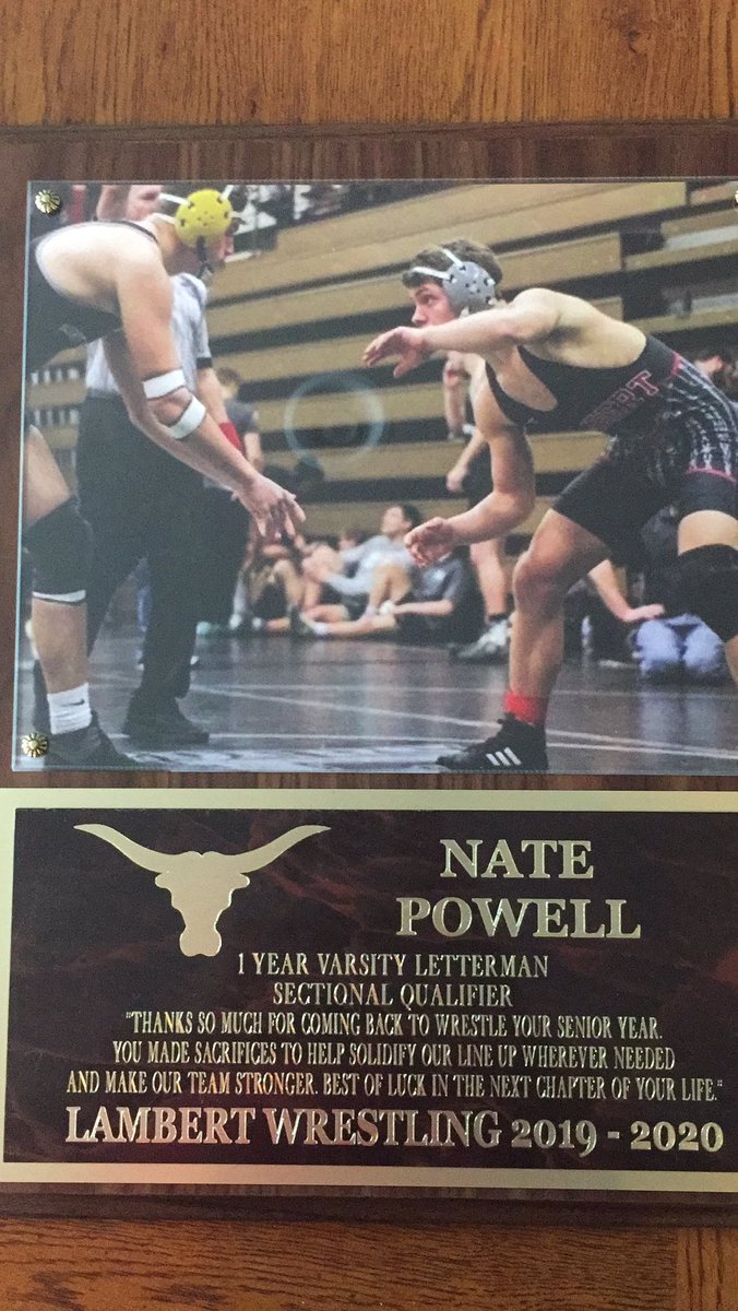 LambertWrestlin's tweet photo. Class of 2020 Nate Powell. Best swimmer on the team, I remember those matches years ago in the room.... #pinnedastatechamp https://t.co/jrf7OFvufk