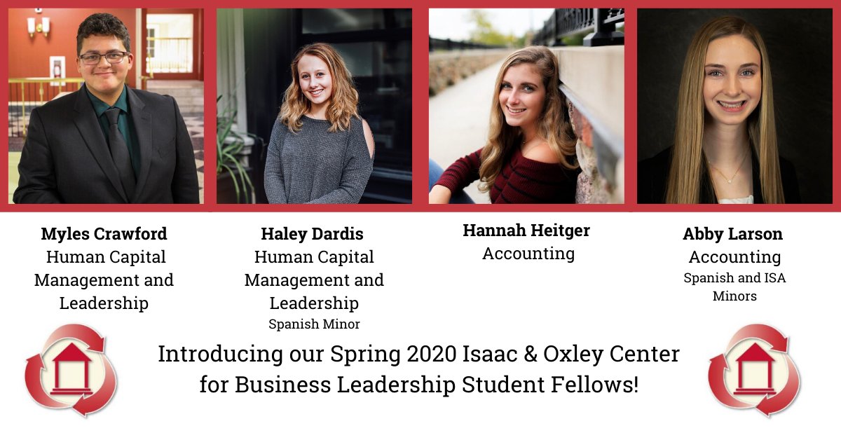 Today we are so excited to welcome Myles, Haley, Hannah, and Abby as new fellows in the Center for Business Leadership. We are very excited to see your journey in CBL blossom!
