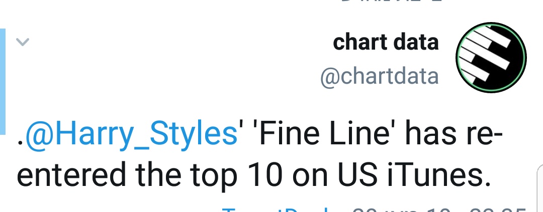"Fine Line" is back to top 5 on WW apple music albums chart and re entered top 10 on itunes USA, over 5 months after its release.