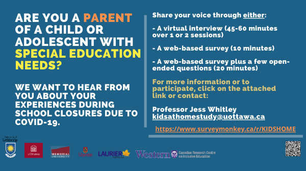 EducatorJess's tweet photo. We're hoping to connect with families supporting kids who have special educational needs for a study looking @ learning (&amp; living!) at home. 

Interested? More information here: https://t.co/3Xieid32Er

Please feel free to share widely. https://t.co/pRJHGV88BR