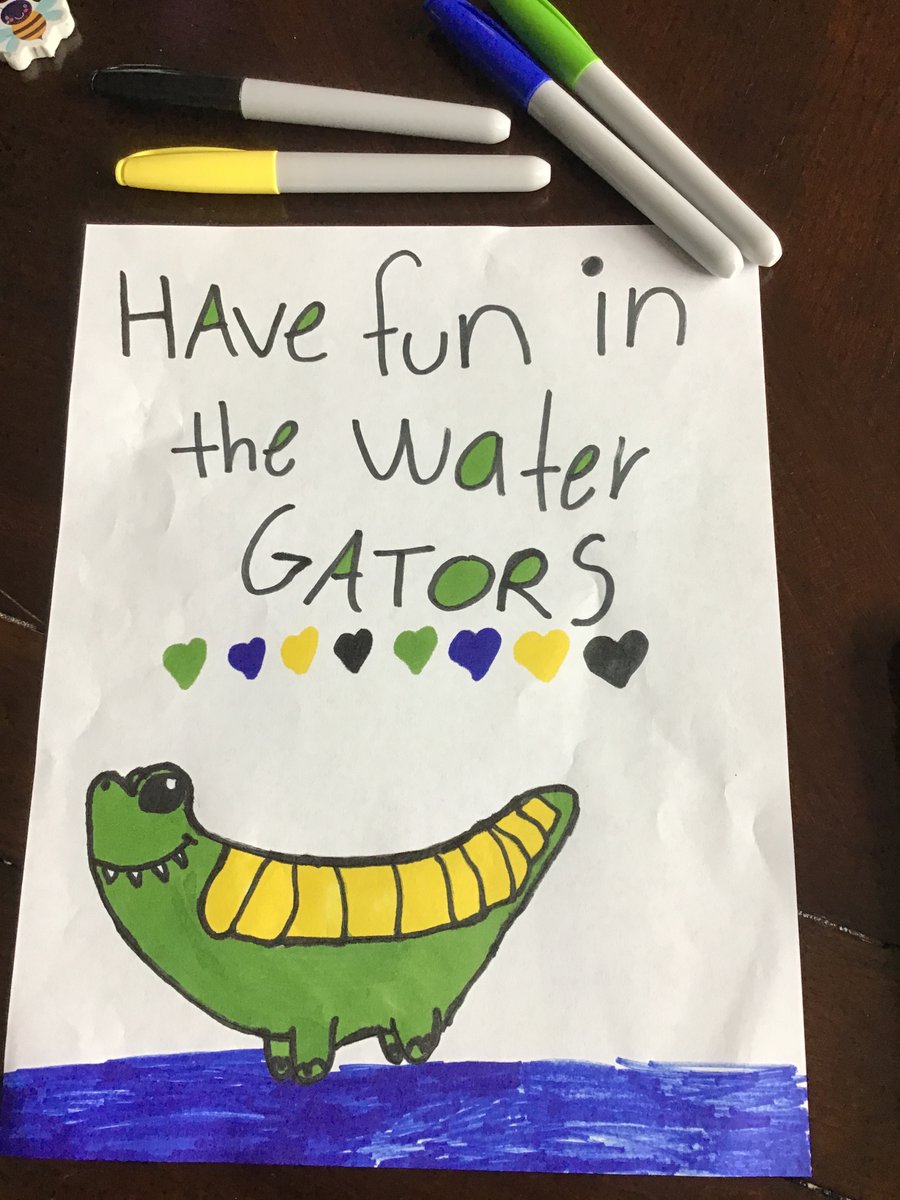 MsJacobsArt68's tweet photo. Siyona's cute goodbye for now gator drawing. @goodrichschool #artchallenges68 https://t.co/lpDCmV2mXX
