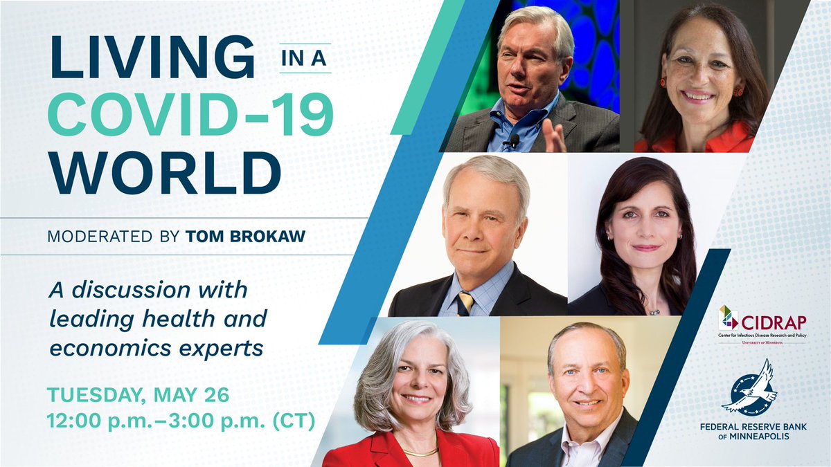 Living in a Covid-19 World is a virtual conversation featuring health and economic experts, moderated by <a href="/tombrokaw/">Tom Brokaw</a> Join us on 5/26, 12-3PM CT for this free, public event. To register: ow.ly/osnZ50zJTk2