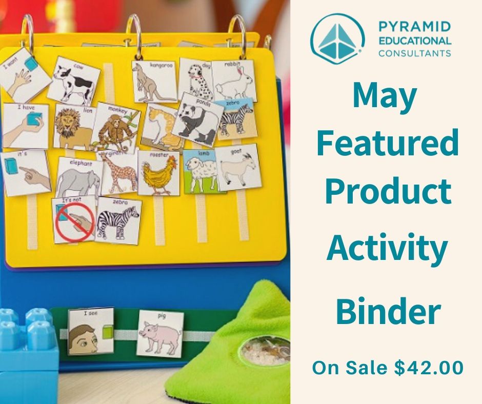 Our #FeaturedProduct for May is the Activity Binder! The Activity Binder is the perfect place to store and display your #PECS Activity Boards.  On Sale for $42.00 through May 31st, regularly $47.50. To purchase visit pecsusa.com/shop/activity-…