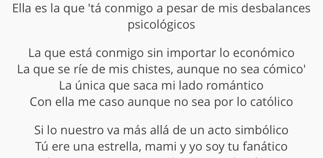 BelenGzr's tweet photo. La letra de una de las nuevas canciones de Bad Bunny @sanbenito 

La publico, primero para mostrarles que no todo el reggaetón es misógino. Aunque hay mucho que sí. 

Segundo, porque @isaimsis me la enseñó y lo demás es muy nuestro. 

Cambio y fuera https://t.co/salOg8jr9O