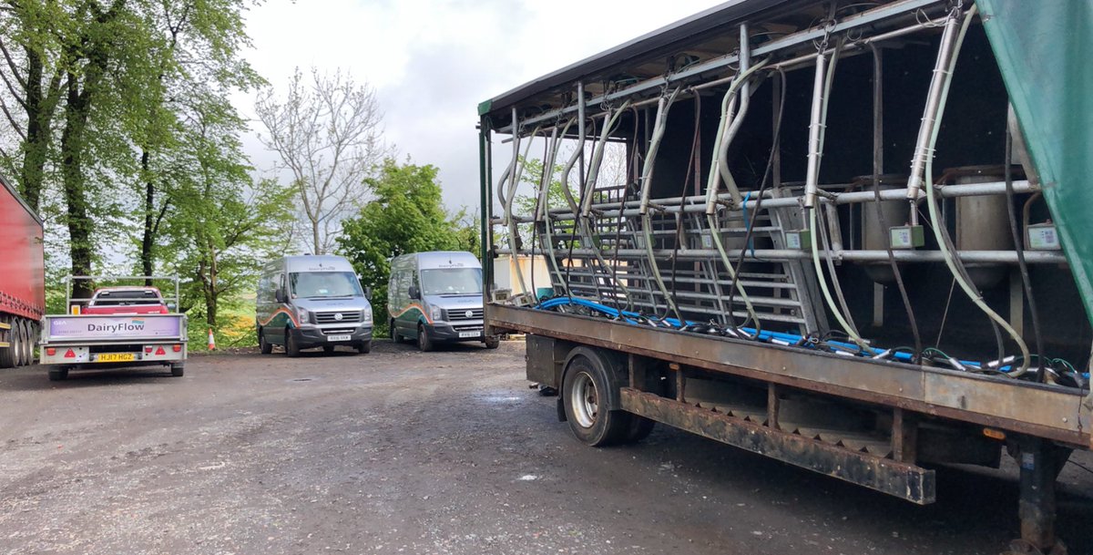 DairyFlow's tweet photo. Testing and checking our mobile milking bale ready for another hire starting next week #availableforhire #distancenoobject #teamdairy @FarmGea @GEA_farming https://t.co/DmkboJqkTY
