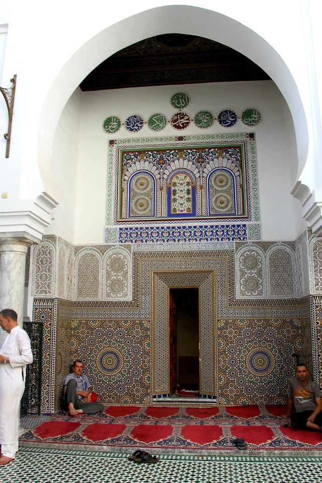 tomb entrance, Mosque in Fez, Morocco 